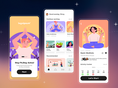 A Wellness App for Professionals branding gethired.design productdesign ui uidesign uiux ux