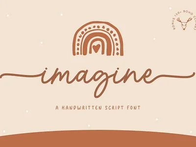 Imagine Font beautiful beauty bohemian boho design display dream elegant feminine font handwritten invitation logo lovely magical rainbow script signature stylish wedding