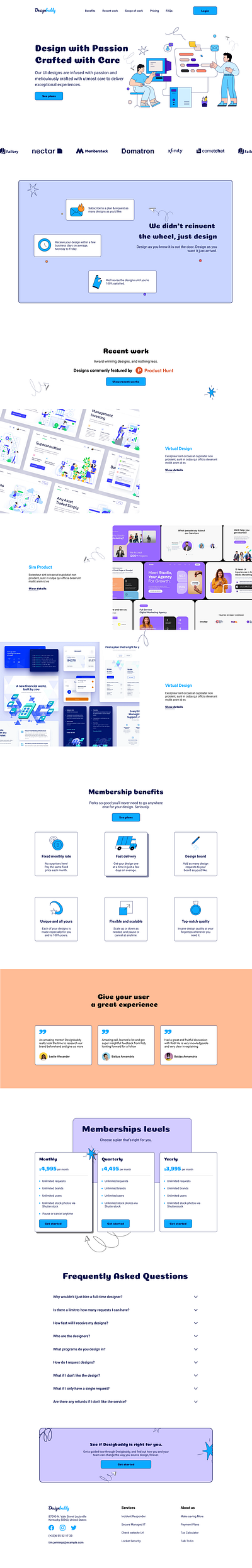 Designbuddy - Landing page landing page ui uiux web design