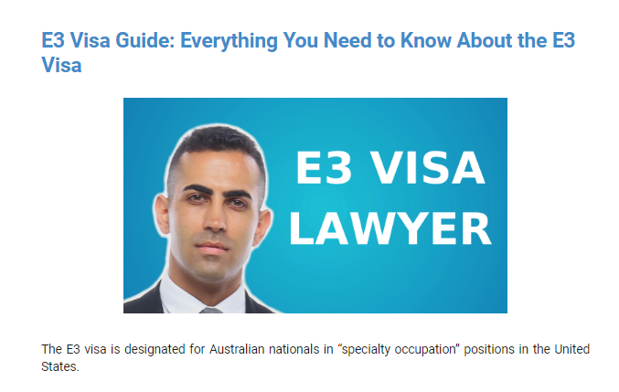 E3 Visa - The Guide | Ashoori Law By Ashoori Law On Dribbble