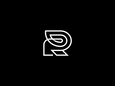 R branding design letter logo minimal r simple white
