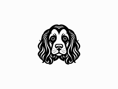 Cavalier King Charles Spaniel Logo animal branding cavalier charles cute design dog emblem icon identity illustration king logo mark pet puppy spaniel symbol vector vet