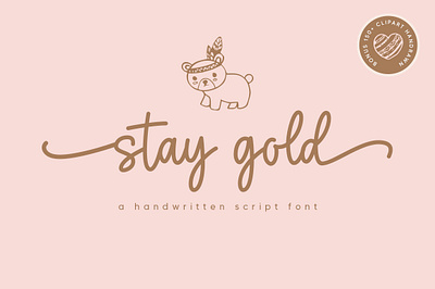 Stay Gold Font cute design display elegant font kids logo love lovely playful stylish wedding