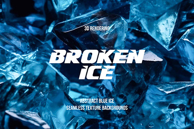 3D Blue Broken Ice Seamless Textures artistic textures broken ice