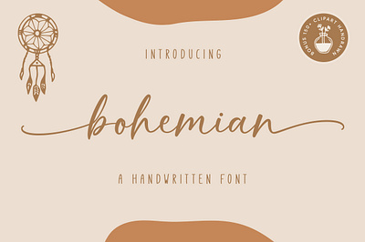 Bohemian Font bohemian boho craft design display diy elegant font home logo lovely magical rainbow stylish wedding
