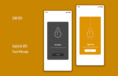 Flash Message, Daily UI - Day 011 app dailyui day 011 design figma flash message ui uiux