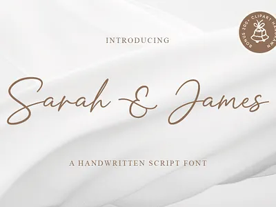 Sarah & James Font design display elegant font logo lovely stylish wedding