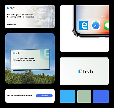 Etech branding graphic design logo ui