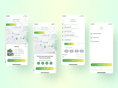 Petrol station mobile app design android app auto balon branding cars design filling station app fuel gas interface ios minimal mobile moto petrol speed station ui ux