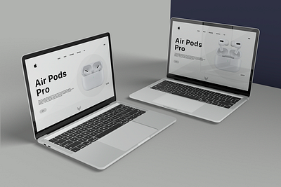 Air Pods Pro animation design figma начальная страниц