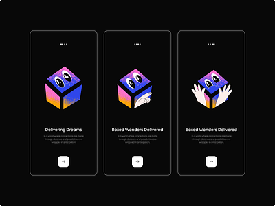 Onboarding - Shipping animation app design application design box clean illustration minimal mobile mobile app mobile application onboarding shipping ui