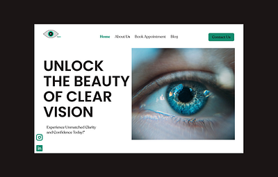 Eye clinic Home Page Motion after effect animation motion ui