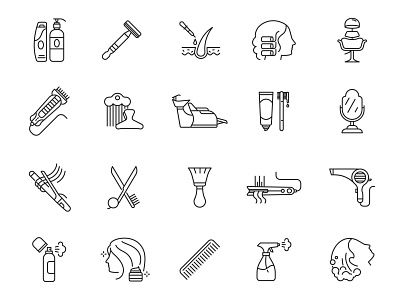 Hairdresser Vector Icons download free download free icon free vector freebie graphic design graphicpear hair care hairdresser hairdresser icon hairdresser vector icon set icons download vector icon