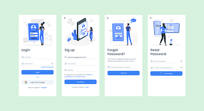 Log in mobile design illustration ui