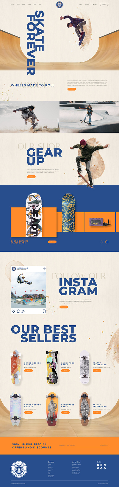 SKATEBOARD - Shop - Website ui