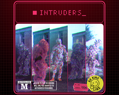 Animation #006 - Intruders animation crt cyberpunk glitch hud intruders motion motion design motion graphics retro sci-fi security ui vhs