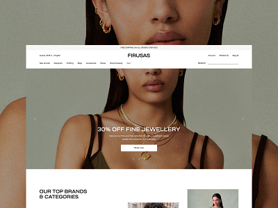 Firusas | e-Commerce redesign attractive creative design e commerce elegant fashion design homepage login page my account page online store onlineshopping product design search page shop shop woman shopping bag sign in uxui woman womensclothing