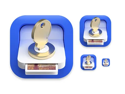 Photo Vault Icon 3d android app design icon icon design illustration ios logo mobile photo render vault webshocker website