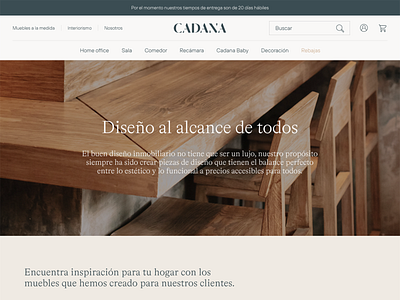 Cadana cadana form furniture services web design website design wood