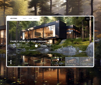 Ui concept architecture design graphic design home land landig page landing minimalism ui