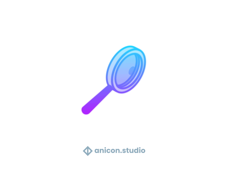 The search is over! animated logo graphic design icon json lottie magnifying magnyfier motion graphics search ui ux web