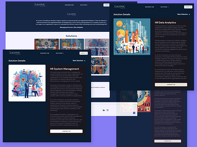 Laconic Consulting, An HR Management Consultant's Website. 5 page hr hr consulting hr management illustration ui web web design web development website wordpress