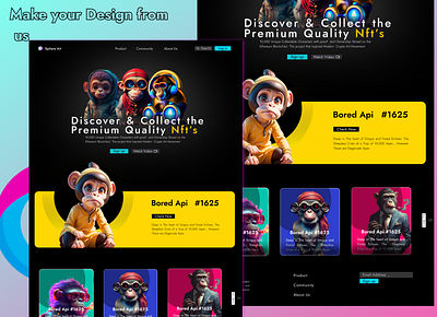 Nft Website Design 3d animation app branding design graphic design illustration logo motion graphics ui vector