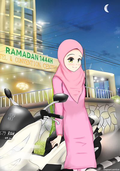 Nia Kholipah Hijab anime digitalart hijab illustration