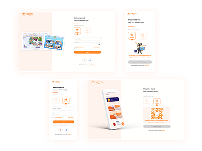 Login & Sign Up - for different user types app design app ui create account different user types education app education ui learning platform ui login page login ui login ux parent app registration sign in page sign in ui sign up sign up page sign up ui student app website design website ux