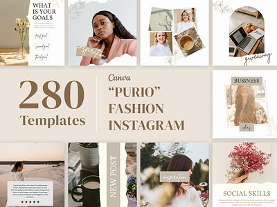 Glamour Canva Instagram Template canva design canva template design illustration instagram instagram post instagram stories instagram template