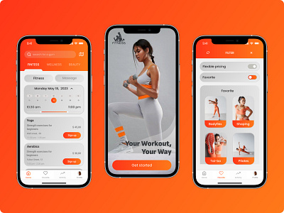 Fitsearch - Fitness App app design figma fitness health mobile app mobile design product design ui ui design ux