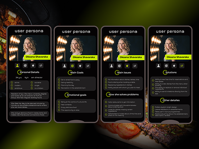 User persona cards app design reserch user persona ux