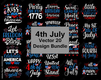 4th of July 20 Design Bundle, SVG,4th of July Bundle SVG, 4th of happy 4th july