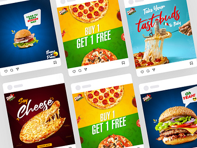 Instagram Ads for a Fast Food Brand animation branding corporate design graphic design motion graphics