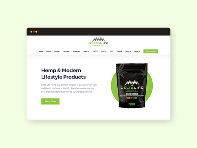 Delta Life Hemp Shopify Store Design delta life gym gym products health web design website design