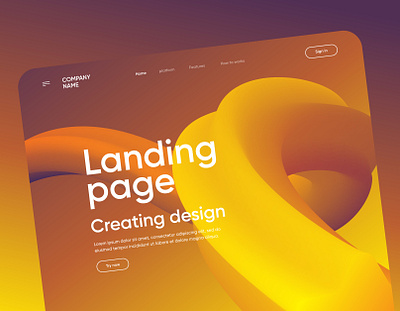 Landing page UI 3d animation branding design graphic design landing page logo modern design modern landing page new design