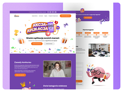 Akcja Aplikacja Landing Page branding design graphic design illustration landing page ui ux