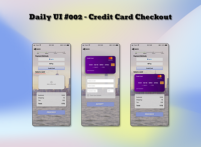 Daily UI 002 (Credit Card Checkout) design graphic design ui ux