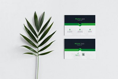 Business Card Templates Designs (Green) branding business card business card design business card template card graphic design vector