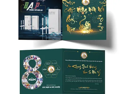 Greetting card new year design graphic design