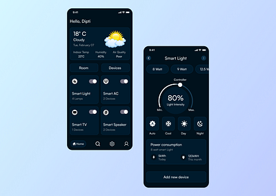 Home monitoring dashboard app daily ui design dribbble mobileapplication trendyui ui ui design uinspiration uiux ux