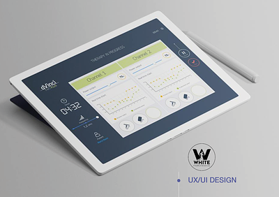 WMB | Touch interface for medical device for tecar therapy graphic design medical sketch ui