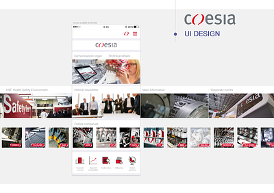 COESIA | Mobile app redesign sketch ui user experience