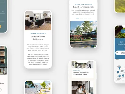 Montreaux Homes Website Design mobile responsive design ui ux web design
