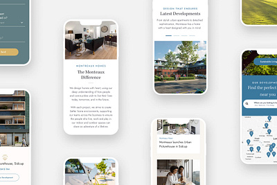 Montreaux Homes Website Design mobile responsive design ui ux web design