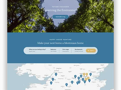 Montreaux Homes Web Design property developer website search ui ux web web design