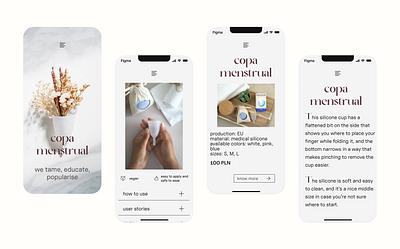 Copa Menstrual - e-commerce mobile app app branding design ui ux