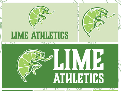 Logo Lime Athletics athletic branding design earth tone logo graphicdesign green illustration lemon logo lime logo logotype minimalistic sports logo typography