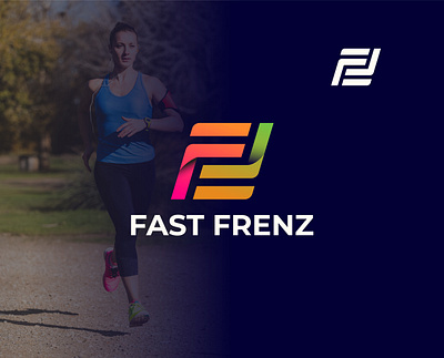 Fast Frenz logo branding business logo corporate custom logo fast frenz logo logo professional logo typography