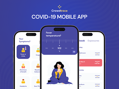 CROWD TRACE - A COVID-19 MOBILE APP DESIGN app appdesign design graphic design ui ux webdesign
